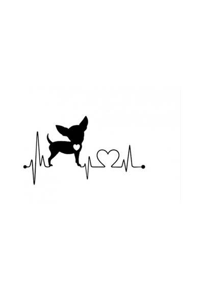 Chihuahua Köpek Araba Sticker Yapıştırma 20 Cm
