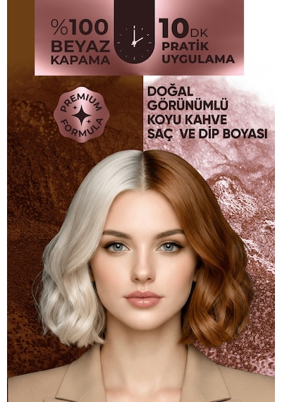 Softto Plus Expert Women Brown Hair Color Kahverengi Geliştirilmiş Formül Doğal Görünüm 400 Ml