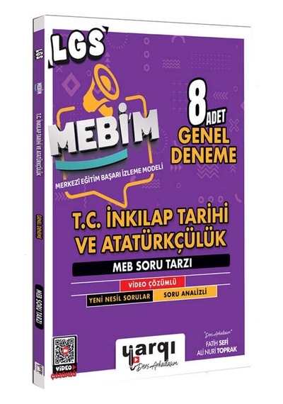 Yargı Ders Arkadaşım 8.sınıf Lgs Mebim T.c. İnkılap Tarihi Ve Atatürkçülük 8 Adet Genel Deneme