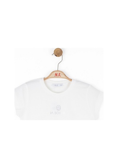 Xo Kids Kız Çocuk Tişort 8-14 Yaş 38302 Ekru - Gri
