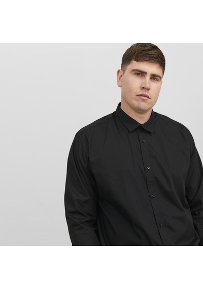 Jack & Jones Büyük Beden Uzun Kollu Gömlek - Joe - 12200623 Siyah