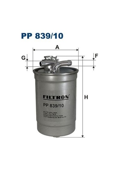 Fıltron Pp 839/10 Yakıt Fıltresı Mazot Audı A4 A6 2,0tdı Bna Blb Brf Bre Brd Bva Bvf Bvg 04 08