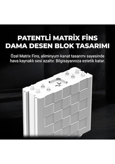 Deepcool Ag400 V5 Argb İşlemci Soğutucu White Amd Ve İntel Uyumlu 120mm Kule Tipi Hava Soğutma 12 Cm Hava Soğutucu Tdp 220w Beyaz Beyaz - Argb