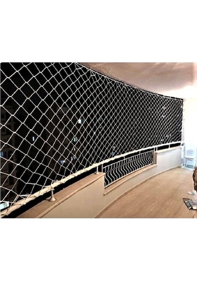 3 X 12 Metre Çocuk Güvenlik Filesi Kalınlık 4 Mm Balkon Güvenlik