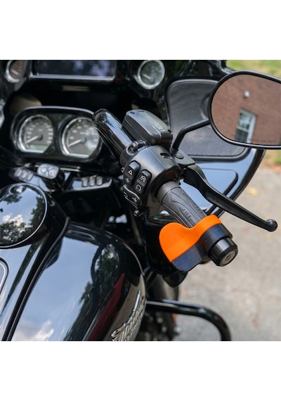 Motosiklet El Gazı Bilek Rahatlatıcı Siyah Gaz Kolu Tutucu Hız Sabitleyici Gaz Kelepçesi Turuncu