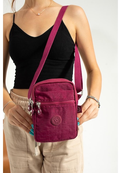 Baginn Mini Postacı Çanta Telefon Çantası 22 12 Cm Çapraz Askılı Omuz Çantası Günlük Hafif Çanta Fuşya