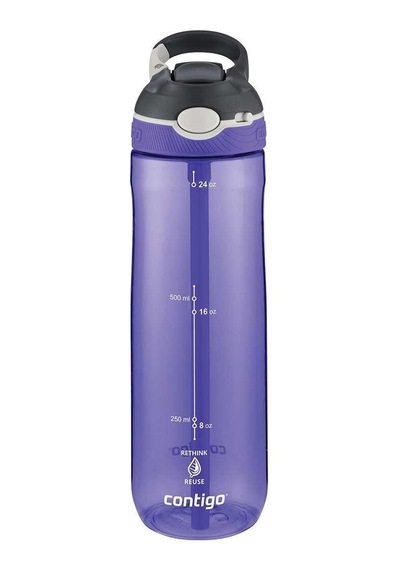 Contigo Cortland Tren Tek El Bas İç Kapaklı Su Matarası 720ml 2191383 - Koyu Mor