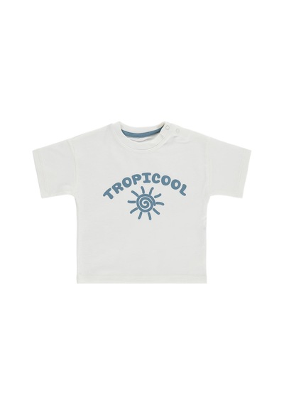 Civil Baby Tropicool Baskılı 3-12 Ay Tişört - Ekru