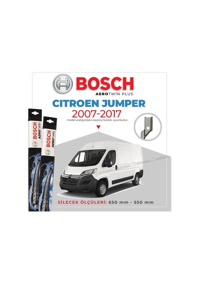 Citroen Jumper Muz Silecek Takımı 2007-2017 Bosch Aerotwin