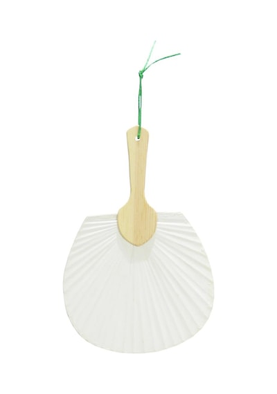 Beyaz Yelpaze Düz Kenarlı 19 Cm-10566