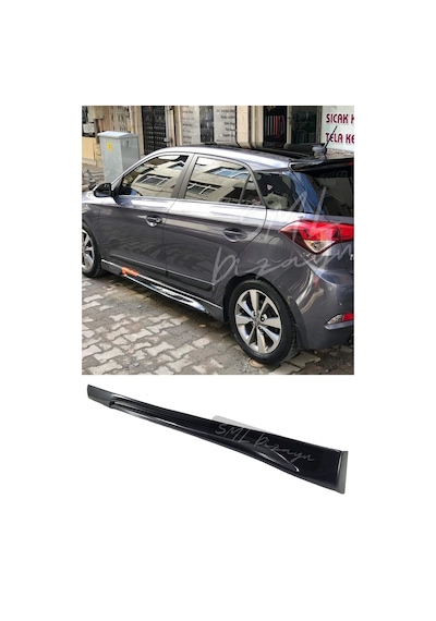 Hyundai i20 (2014-2018) Custom Yan Marşpiyel (Plastik) BOYASIZ