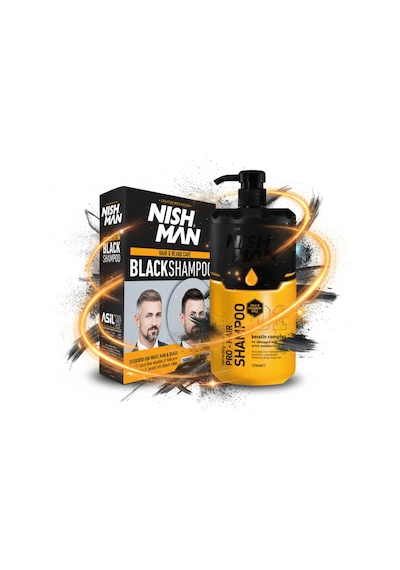 Siyah Saç Şampuanı 200 Ml Set X 3 Adet / + 1250 Ml Tuzsuz Şampuan Hediye
