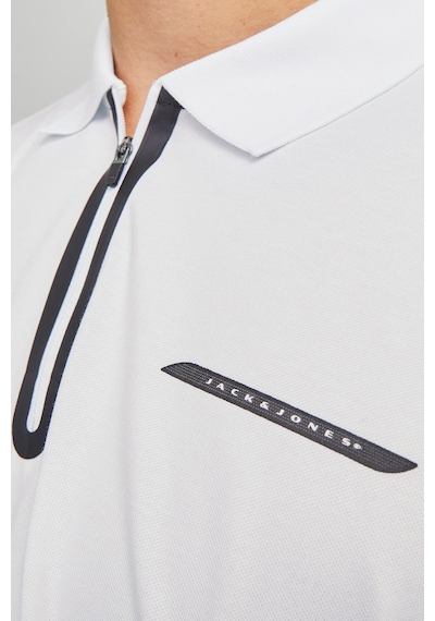 Jack & Jones Erkek Polo Yaka T Shirt 12273127 Beyaz-siyah Beyaz-siyah