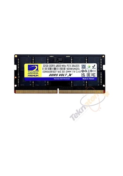 Twınmos 32gb Ddr5 4800mhz Cl40 Notebook Ram Volt X Tmd532gb4800s40
