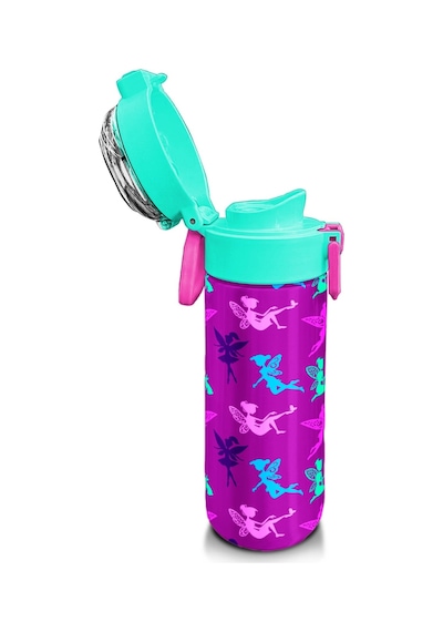 Coral High Kids Pembe Su Yeşili Peri Desenli Pipetli Ve Direkt İçim Çelik Termos 500 Ml 31900 Su Yeşili - Pembe