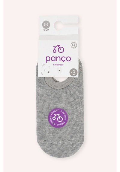 Panço Unisex Çocuk Basic Babet Çorap Renkli