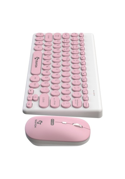 Gravion Km-bt37 Çif Modlu Wireles Bluetooth Klavye Mouse Set Pembe Optik