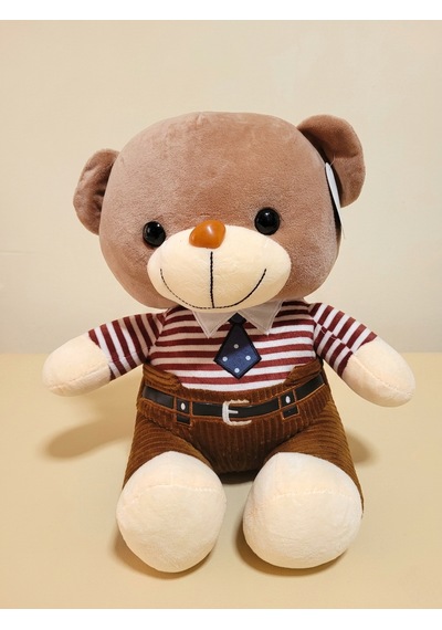 Peluş Tulumlu Ayıcık 45 Cm Kahverengi
