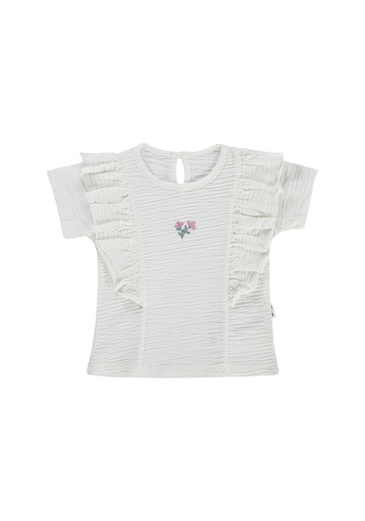 Civil Baby Çiçek Baskılı 6-18 Ay Tişört - Ekru
