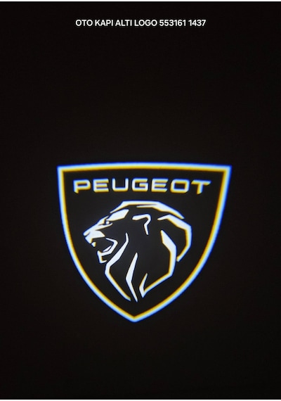 Peugeot Yeni Logo Araçları Kapı Altı Led Logo Mesafe Sensörlü Yen