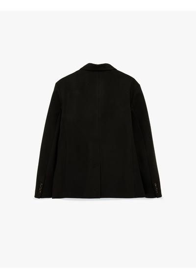 Koton Regular Fit Uzun Kollu Cepli Düğmeli Mono Yaka Blazer Ceket Siyah 6sam50005hw Siyah