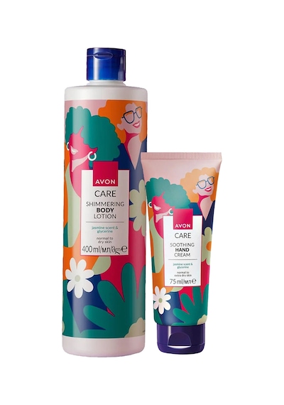 Avon Care Shimmering Gliserin İçeren Yasemin Kokulu Vücut Losyonu 400 ML + El Kremi 75 ML