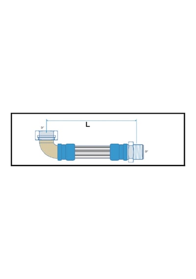 İrka Dirsekli Fleks Hortum Pas. Çelik - 1'' - 150 Cm