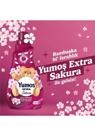 1008 Ml Sakura Yıkanması Zor Eşyalar İçin Yumuşatıcı 100'lü Set