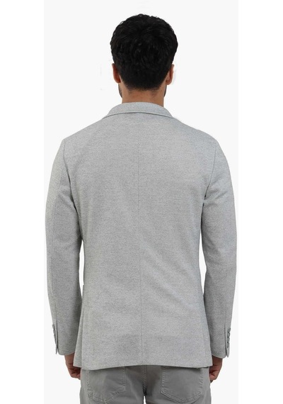 Dufy Haki Erkek Slim Fit Armürlü Mono Yaka Ceket - 104433-haki Haki