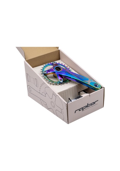 Bike Sky Raptor 32t Rainbow Tekli Aynakol Mtb Dağ Bisikleti Krank, Alüminyum, Renkli Altın - Bakır - Kırmızı - Siyah Bike Sky Raptor 32t Rainbow Tekli Aynakol Mtb Dağ Bisikleti Krank, Alüminyum, Renkli Altın - Bakır - Kırmızı - Siyah