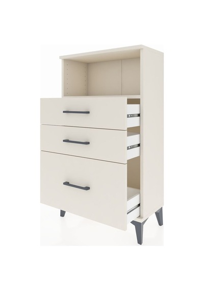 Arges Komodin Tek Raflı 3 Çekmeceli 60x30x106 Aytaşı-aytaşı Aytaşı