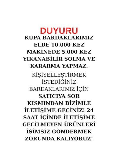 Kişiye Özel Baskı Fotoğraf, Yazı, Logo İletebilirsiniz Kupa Bardak Özel Hediye Çok Renkli