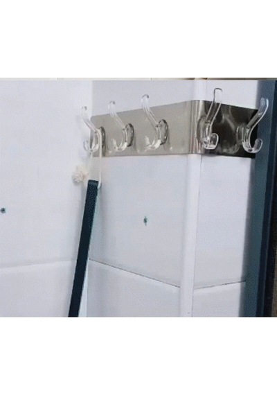 5'li Kendinden Yapışkanlı Güçlü Şeffaf Askılık Kapı Arkası Mutfak Duvar Banyo Askılığı Plastik Siyah Diğer