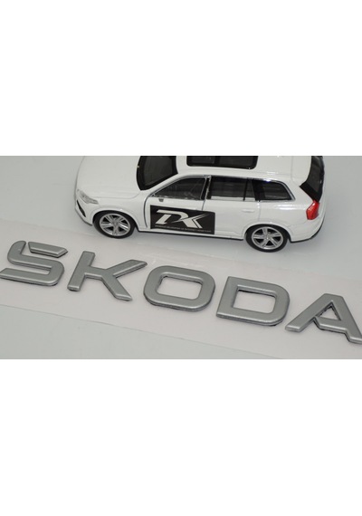 Dk Tuning Enyaq Elroq Ön Kaput Gri Yazı Logo Arma Skoda İle Uyumlu Ön Arma