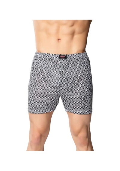 Sedef Yıldızı 4'lü Erkek Rahat Kesim Boxer Karışık Desen - 1012 Çok Renkli