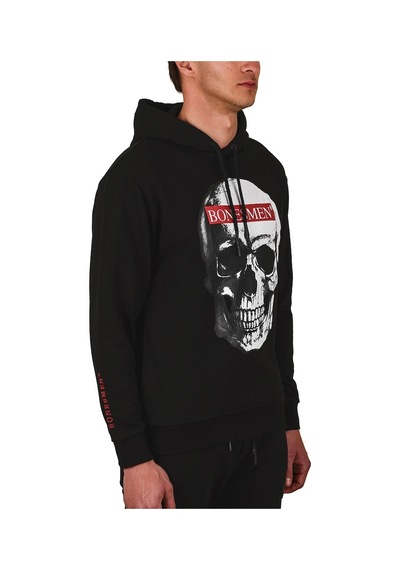 Bonesmen Erkek Kapüşonlu Sweatshirt (463017489) Siyah