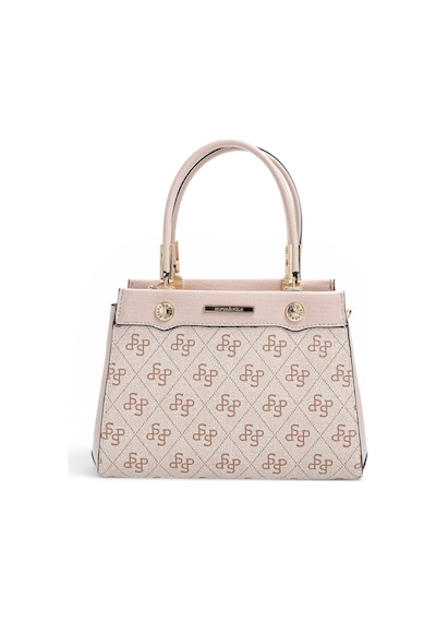 Silver & Polo Silver Polo Pembe - Pudra Monogram Kadın El Çantası Sp1292