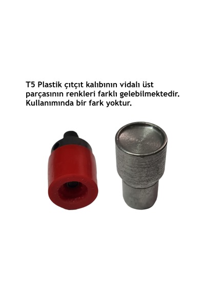 Tulumba Pres Ve Plastik Çıtçıt Seti. 12mm Plastik T5 Çıtçıt Seti - Mavi Pres