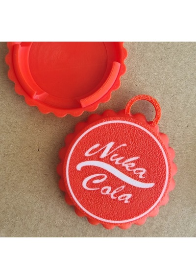 Nuka Cola Kapak Görünümlü Apple Uyumlu AirTag İçin Kılıf Anahtarlık Keychain