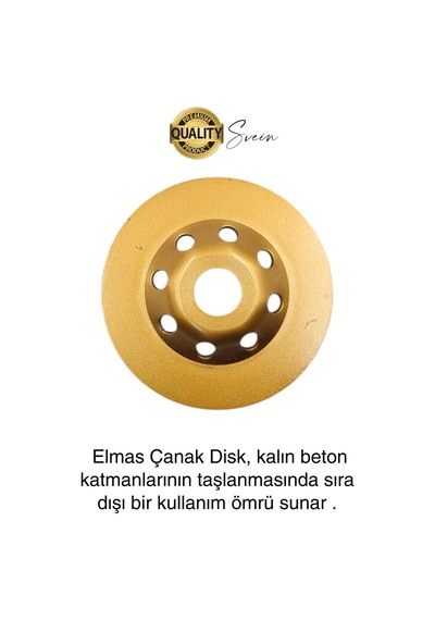 Premium 115 Mm Mermer Beton Elmaslı Taşlama Silme Parlatma Diski Uzun Ömürlü Dayanıklı Çanak