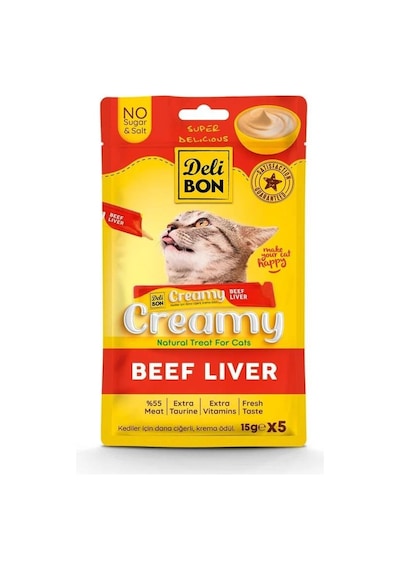 Delibon Creamy Ödül Maması Somonlu 15gr 5li Paket