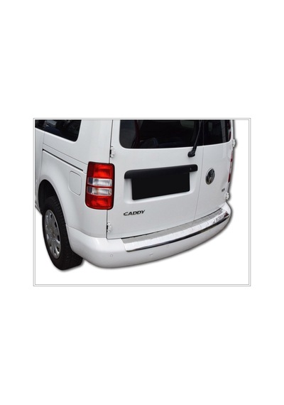 Vw Caddy Krom Arka Tampon Üstü Koruma P.Çelik 2004-2015 Arası