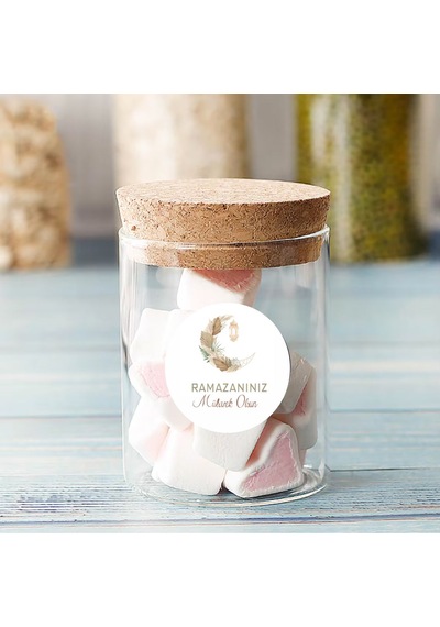 Ramazan Mübarek Olsun Etiket 4 Cm 24 Adet Çok Renkli