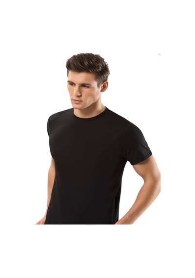 Fily İç Giyim Erdem Gold Modal 0 Yaka T-shirt Siyah