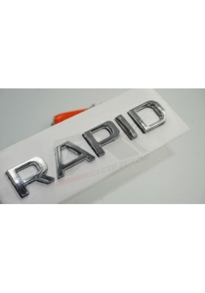 Skoda Rapid 13-16 Yeni Nesil Bagaj Krom Abs 3M 3D Yazı Logo Amble