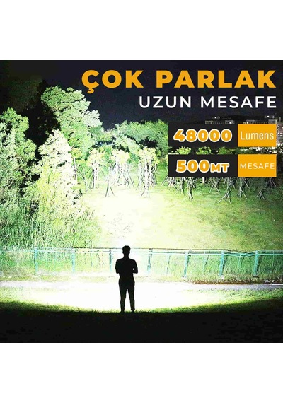 Onelight 48000 Lümen Çok Amaçlı El Feneri Siyah