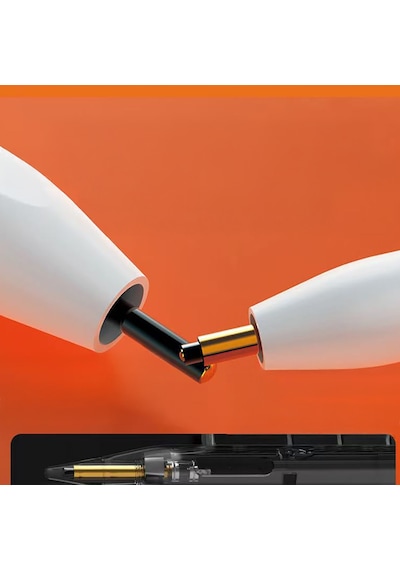 Mkst Pencil 19 Stylus Dijital Led Göstergeli Dokunmatik Tablet Kalemi - Beyaz