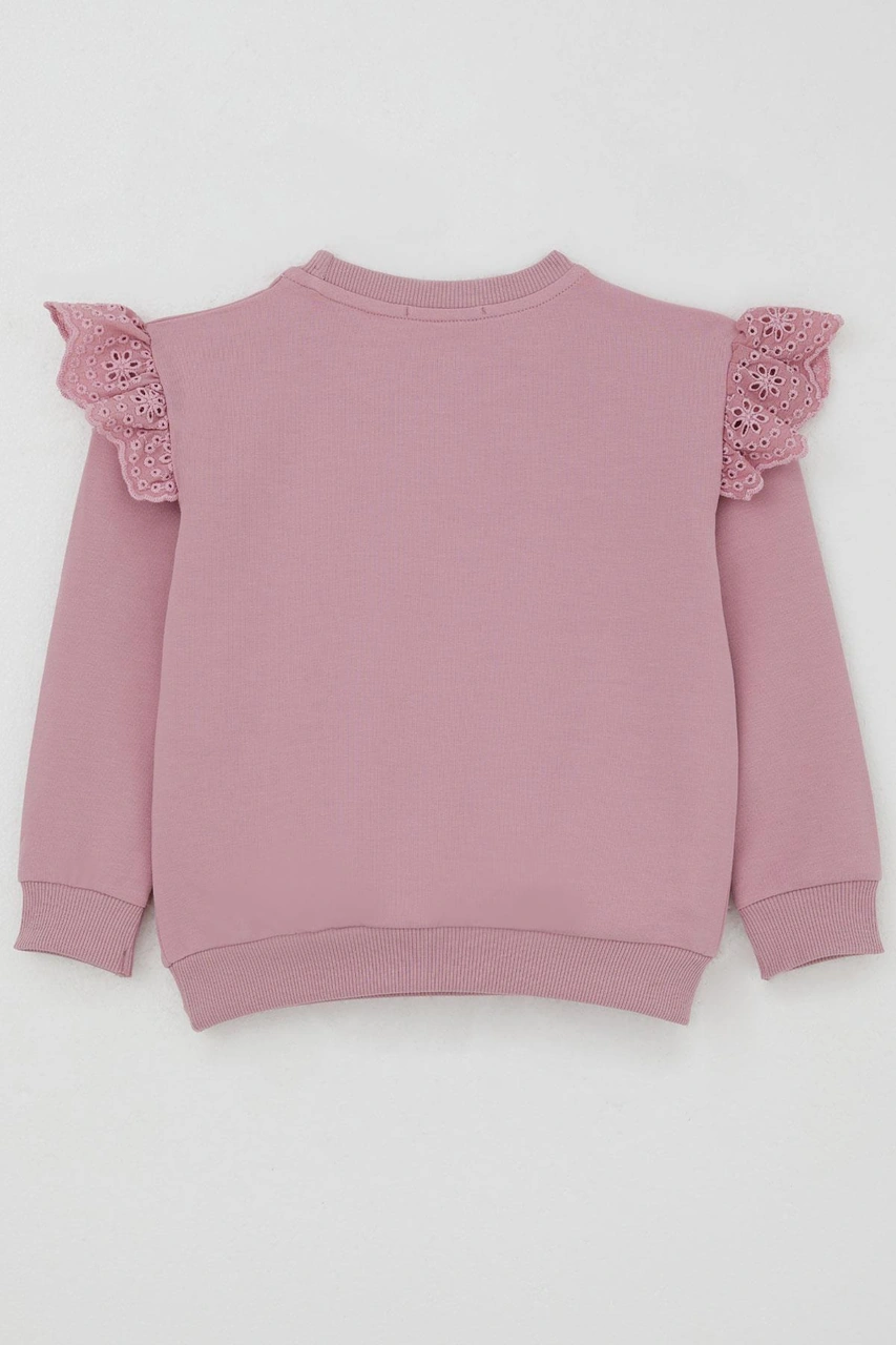 Breeze Kız Çocuk Sweatshirt Omuzları Çiçek Nakış Detaylı Çiçek Baskılı 2-6 Yaş, Gülkurusu Gül Kurusu Breeze Kız Çocuk Sweatshirt Omuzları Çiçek Nakış Detaylı Çiçek Baskılı 2-6 Yaş, Gülkurusu Gül Kurusu