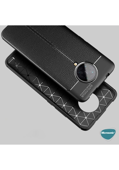 Microsonic Xiaomi Redmi K30 Pro Kılıf Deri Dokulu Silikon