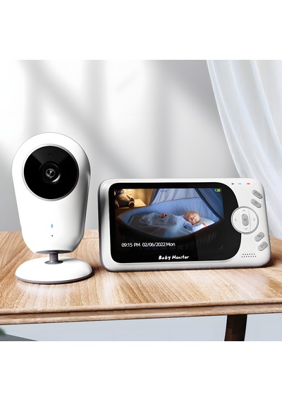 Vb608 Akıllı Bebek Kamerası 4.3 Ips Ekranlı Video Bebek Telsizi, 2.4ghz Kablosuz, Vox, Gece Görüşü, 1760 Mah Pil, Sıcaklık Takibi